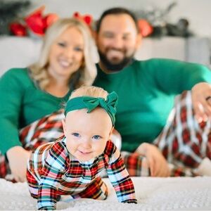 Free Birdees Bamboo Holiday Plaid Coverall (6-12M) NEW